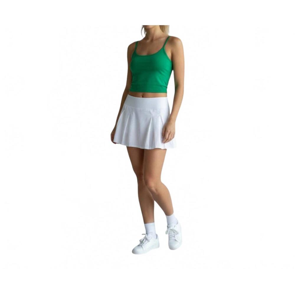 NEW AMBAR minimalist square neck slim fit cami top in green
